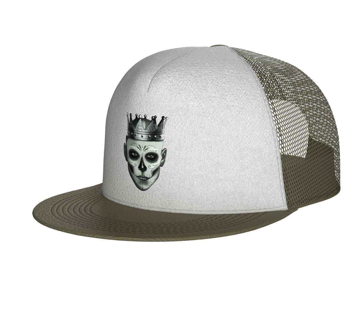 Olive Green White