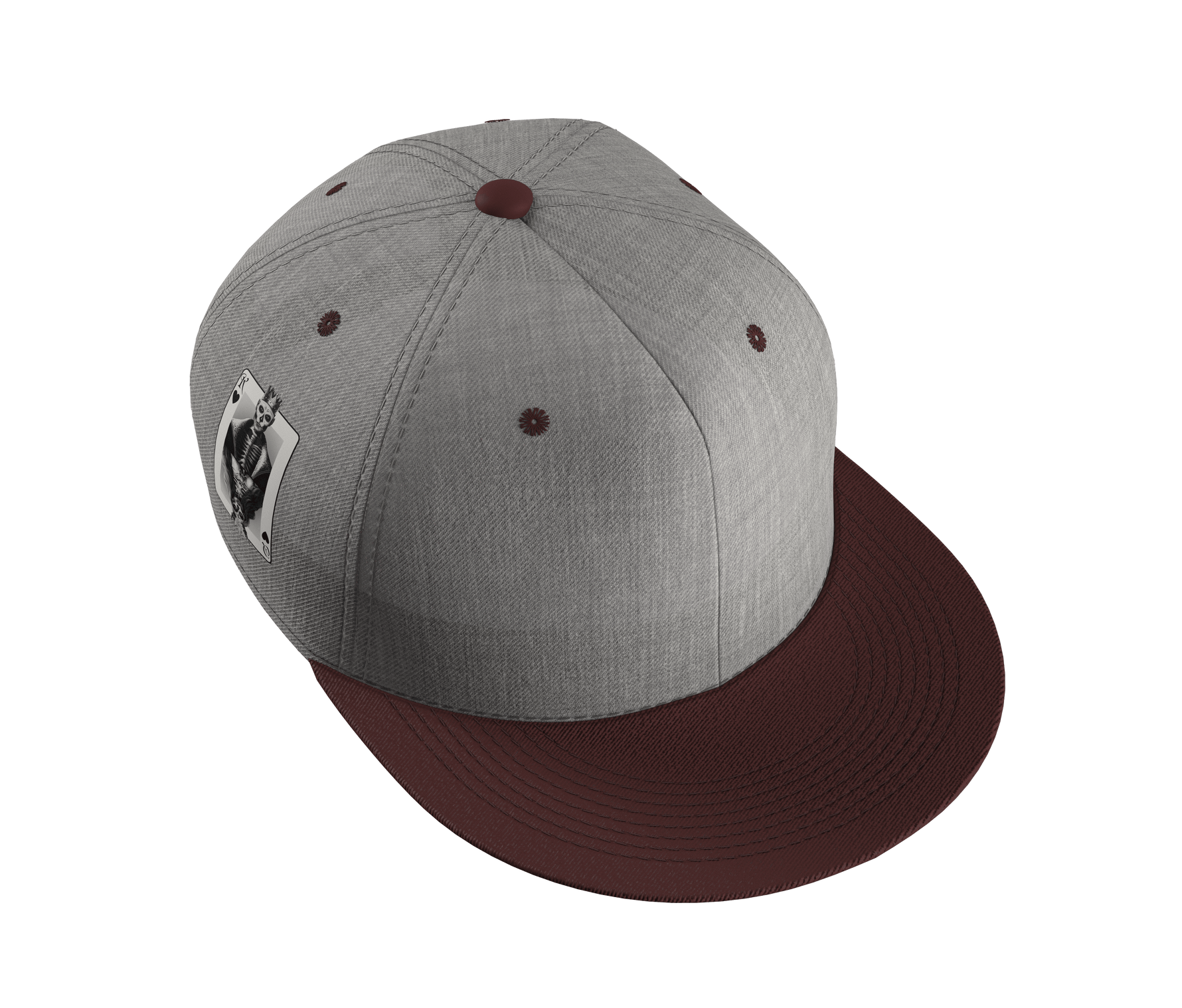 Heather Grey Maroon