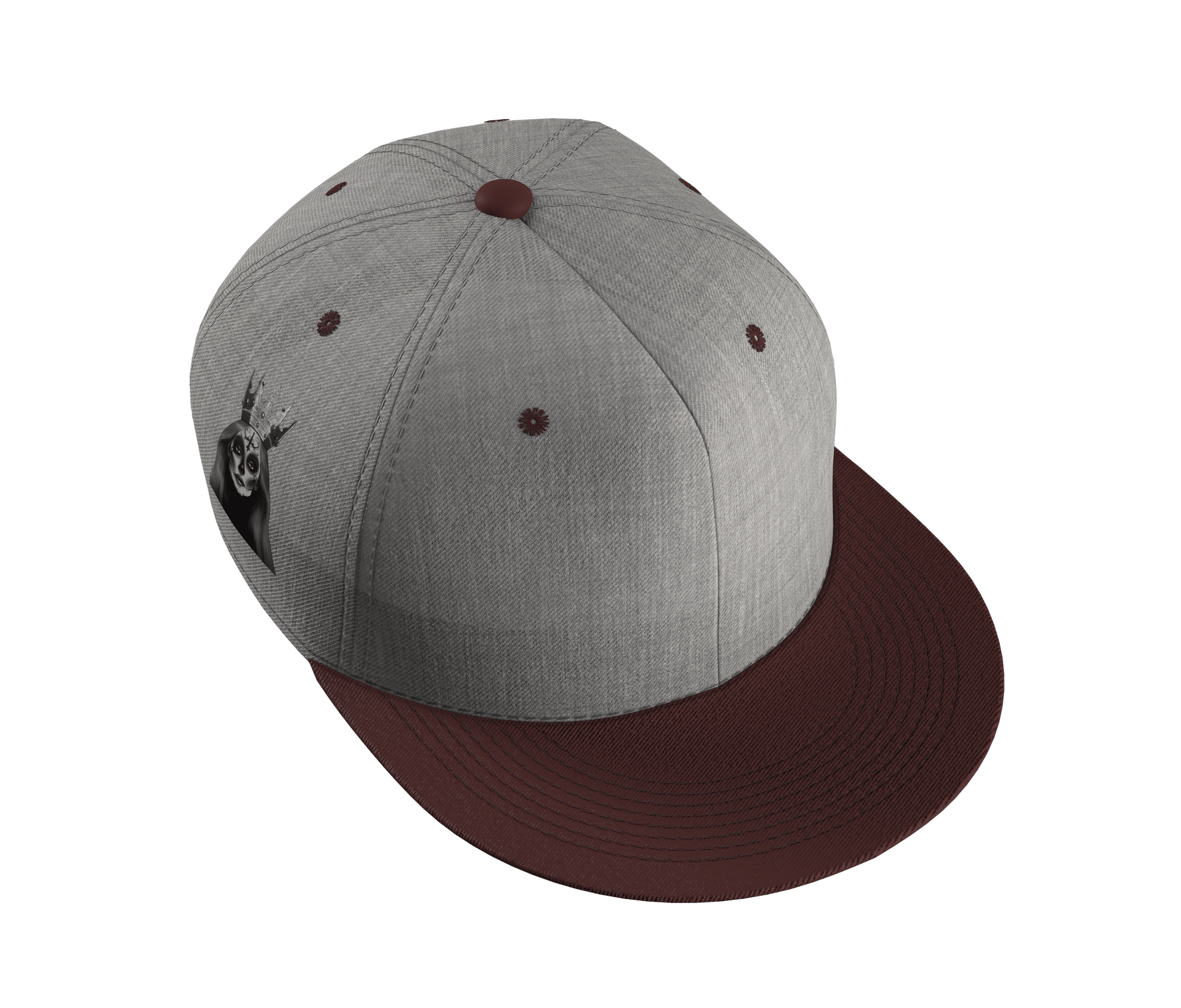 Heather Grey Maroon